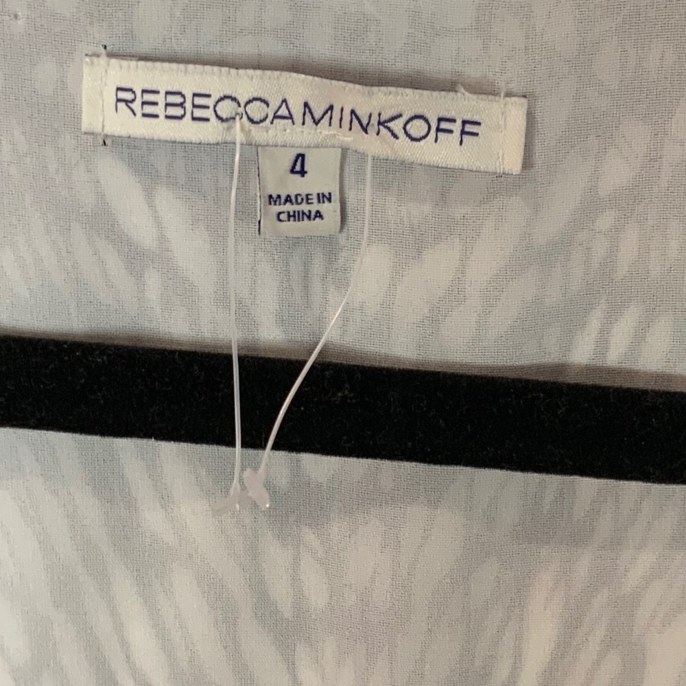 Rebecca Minkoff Spirit Animal Sequin Black Silver Silk Mini Dress Size 4 - Picture 7 of 9